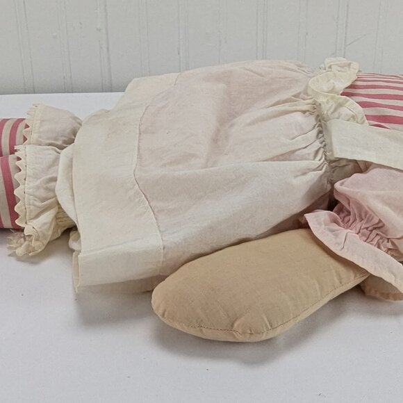 Vintage Raggedy Ann & Andy Cloth Dolls Handmade Set 25" Fabric Retro Toys - Picture 13 of 13